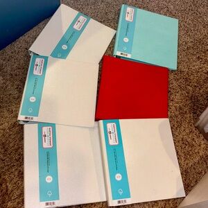 six New Martha Stewart Home Office Small Shagreen Binder Avery 1" Ring 7.3x9.5